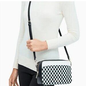 NWT Kate Spade Teal, Black & White Lauryn Camera Bag